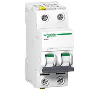 Schneider Electric A9F06206 - Interruttore di protezione per cavi iC60H, 2P, 6A, B, colore: Bianco