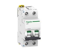 Schneider Electric A9F74101 - Interruttore automatico magnetotermico IC60N, 1P, 1 A, curva C, colore bianco, 10A, bianco, 1