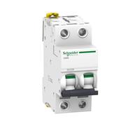 Schneider Electric A9F74216 IC60N Interruttore, ACTI9, 2P, 16A, Curvatura C, 50/60Hz, Bianco