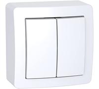 Schneider Electric ALB62056P Alrea Interruttore Doppio Vano e Vento, Bianco