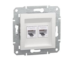 Schneider Electric Asfora EPH4870121D RJ45 Kat.6e - Presa di rete, IDC, colore: Bianco