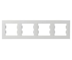 Schneider Electric Asfora EPH5800421D - Cornice orizzontale a 4 scomparti, colore: Bianco
