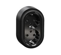 Schneider Electric Elso WDE015996 - Presa a muro a 2 prese con BRS, presa di contatto di protezione, da parete, per ambienti umidi, colore nero, rotonda, Renova, 16 A - 250 V AC