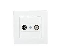 Schneider Electric eph3400121 presa TV/SAT finale, bianco