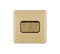 Schneider Electric GGBL1032BSSS - Interruttore Schneider Electric Lisse, 10 AX, 3G, 2 W, 240 V, oro, GGBL1032BSBS, 240V