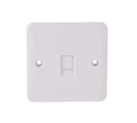Schneider Electric GGBL7051 - Presa telefonica con bordo quadrato Lisse, RJ11, colore: Bianco opaco, confezione da 10