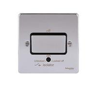 Schneider Electric GU1513BPC Ultimate Low Profile cromato lucido inserto nero 1 banda isolatore TP 10A piastra interruttore