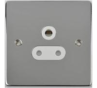 Schneider Electric GU3580WPC - Piastra a basso profilo, presa senza interruttore, 1 banda, cromata