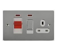Schneider Electric GU4201WPC - Piastra piatta, 45 A, 230 V, colore: Bianco