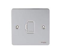 Schneider Electric GU5200WPC - Piastra piatta, connessione fusibile senza interruttore, cromata