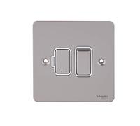 Schneider Electric GU5210WPN - Piastra Piatta Interruttore, Connessione con Fusibile, Nichel Perlato