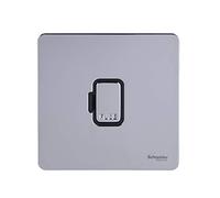 Schneider Electric GU5400BPC - Piastra piatta senza viti, con fusibile, senza interruttore, cromata