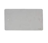 Schneider Electric GU8220SS - Piastra vuota, 2 banche, in acciaio INOX