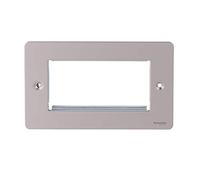 Schneider Electric GU8280PN Ultimate UFP - Piastra piatta, 2 banche, nichel perlato