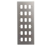 Schneider Electric GUG18GPN - Piastra piatta, 18 bande, telaio, nichel perlato