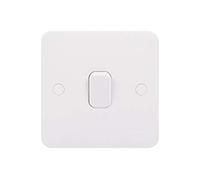 Schneider Electric - Lisse Bianco Modellato, Singolo Rocker 2 Way Light Switch, 10AX, GGBL1012S, Bianco