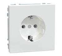 Schneider Electric Merten MEG2301-6035 - Presa Schuko, morsetti a incastro, presa a contatto di protezione, sistema di design, colore bianco loto, made in Germany