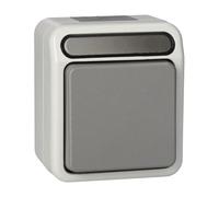 EL ME 31568029 - Aquastar, pulsante a 1 polo, commutatore, grigio chiaro