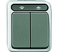 Schneider Electric Merten MEG3715-8029 - Interruttore per tapparelle, 1 polo, IP44, colore: Grigio chiaro