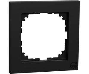 Schneider Electric Merten MEG4010-3603 - Cornice per prese e interruttori, IP20, colore: Nero opaco