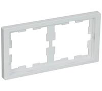 Schneider Electric Merten MEG4020-6535 - Cornice per Prese e interruttori, Design a 2 Prese, Colore: Bianco Loto, Made in Germany