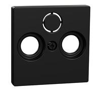 Schneider Electric Merten MEG4123-0403 - Piastra centrale per presa antenna, sistema M, IP20, colore: Nero opaco