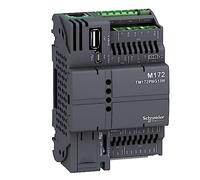 Schneider Electric Modicon M172, PLC HVAC, 2 DI, 8 AI, 6 DO, 2 AO, Ethernet, CAN, RS485, USB mini A/B, µSD