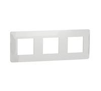 Schneider Electric NU200618 Unica Studio - Placca di finitura a 3 posti, colore: Bianco