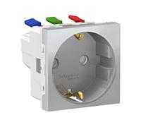 Schneider Electric NU305730 Unica - presa 2P+T - DE - connessione rapida - alluminio - Mesca solo