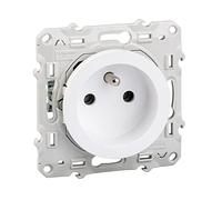 Schneider Electric - Odace presa di corrente 2P+T bianca, con artigli, 2 collegamenti rapidi per polo - S525059