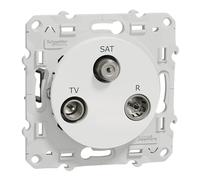 Schneider Electric - Odace, presa TV/FM/SAT Bianco, 1 ingresso, a griffe - S525461