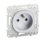 Schneider Electric Odace S530059 - Presa di corrente con messa a terra 2 P+T, 230 V, in alluminio