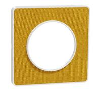 Schneider Electric - Odace Touch - Placca di finitura Kvadrat a 1 posto - Ocre/Bianco - S520802KY
