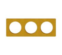 Schneider Electric - Odace Touch - PLQ Kvadrat Ocre/Bianco 3 posti orizzonti o verde, interasse 71mm - S520806KY