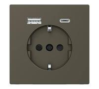 Schneider Electric PRESA SCHUKO CON USB TIPO A+C SYSTEM MOCCAMETALIC CODICE MEG2367-6052