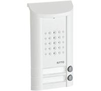 Schneider Electric Ritto 1271042 - Stazione porta minivox, audio per casa di famiglia 2 pezzi di ricambio, citofono con illuminazione e tasti campanello, unità esterna, colore: Bianco