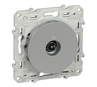 Schneider Electric S530445 - Presa TV Odace in alluminio