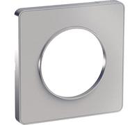 Schneider Electric S530802 - Placca a 1 posto, in alluminio, odace touch