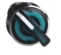 Schneider Electric Selettore a 2 posizioni, 22 mm, con LED illuminato, in metallo, verde