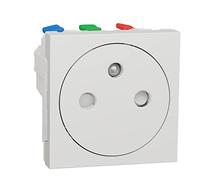 Schneider Electric - Unica - Confezione da 100 prese di corrente a splitter 2P+T - Bianco - Solo meccanismo - NU305218P