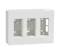 Schneider Electric - Unica - scatola di concentrazione sporgente completa - 3 collo di 4 mod - Blc antibact - NU123420