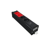 Schneider Electric - Unica System+ - nutrice precablata M - 2 x 2P+T + 2 x 2P+T rosso +USB A+C - anth - INS44249