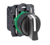 Selettore Schneider Electric diametro 22, 3 posizioni, nero XB5AD33