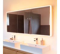 Schneider GLOW classic HCL Armoire de toilette, 3 portes 60/60/60cm, 1825x158x731mm, éclairage circulaire, intensité variable en continu, 182.180.02.50, 182.180.02.50, Versione: Standard UE/corpo anod