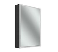 Schneider GLOW D2W armoire de toilette, 1 porte 50cm, charnières à droite, 513x136x736mm, éclairage périphérique, Dim2Warm, 218.051.01.44, 218.051.01.44, Versione: CH standard/corpo nero opaco