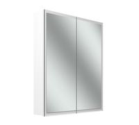 Schneider GLOW D2W armoire de toilette, 2 portes 30/30cm, 613x136x736mm, éclairage circulaire, Dim2Warm, 218.063.02.02, 218.063.02.02, Versione: Standard UE/corpus bianco