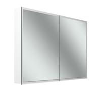 Schneider GLOW D2W armoire de toilette, 2 portes 50/50cm, 1013x136x736mm, éclairage circulaire, Dim2Warm, 218.100.02.02, 218.100.02.02, Versione: Standard UE/corpus bianco