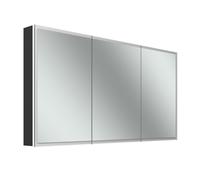 Schneider GLOW D2W Armoire de toilette, 3 portes 45/50/45cm, 1413x136x736mm, éclairage périphérique, Dim2Warm, 218.141.02.44, 218.141.02.44, Versione: Standard UE/corpo nero opaco