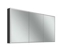 Schneider GLOW D2W Armoire de toilette, 3 portes 50/50/50cm, 1513x136x736mm, éclairage périphérique, Dim2Warm, 218.151.01.44, 218.151.01.44, Versione: CH standard/corpo nero opaco