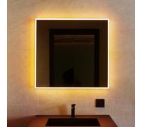 Schneider A-line LED specchio illuminato, 80x76cm, 166.280.01., Colorazione: Anodizzato argento con sistema audio